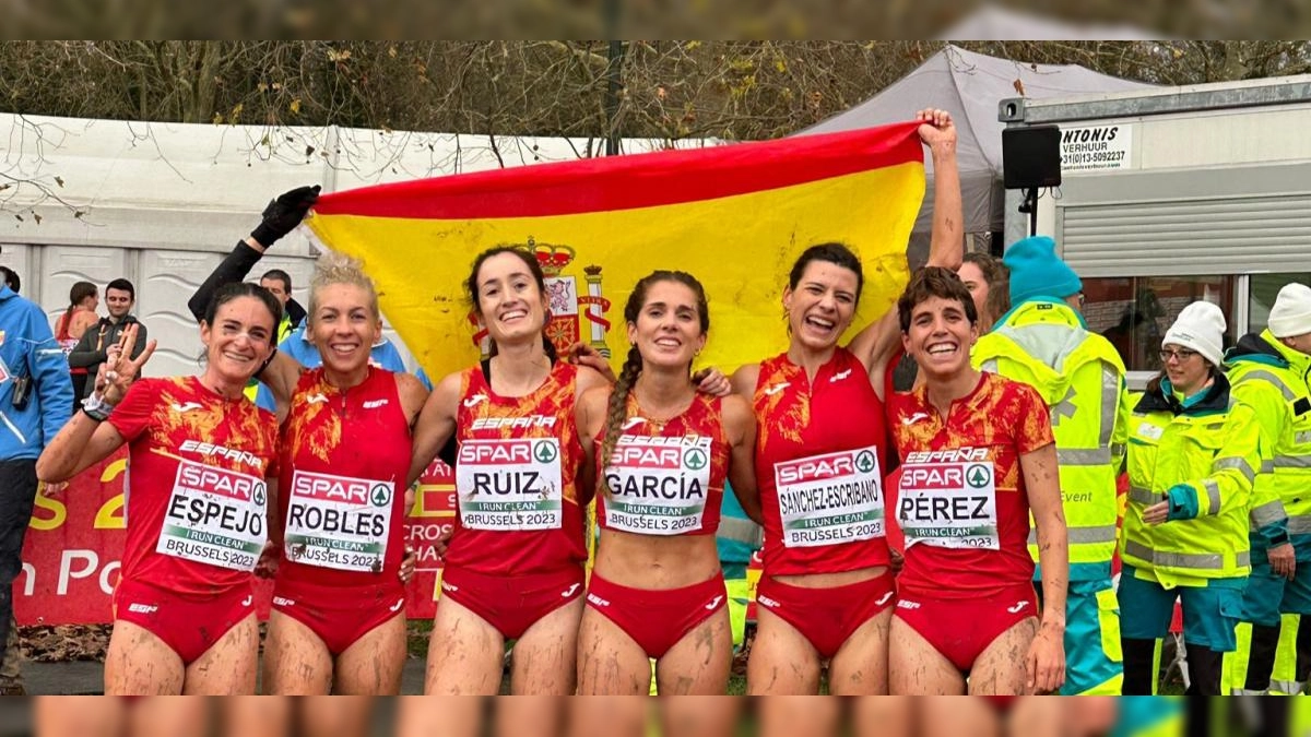 España Triunfa en el Campeonato Europeo de Cross en Bruselas: Medalla de Plata y Bronce Pese al Barrizal