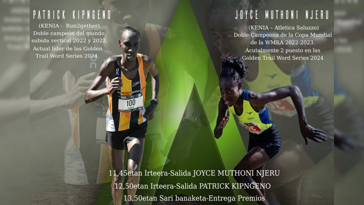 Patrick Kipngeno y Joyce Muthoni en la Carrera del Récord Kolitza - 19 de Mayo 2024: 12 km y 720 m de Desnivel en Balmaseda