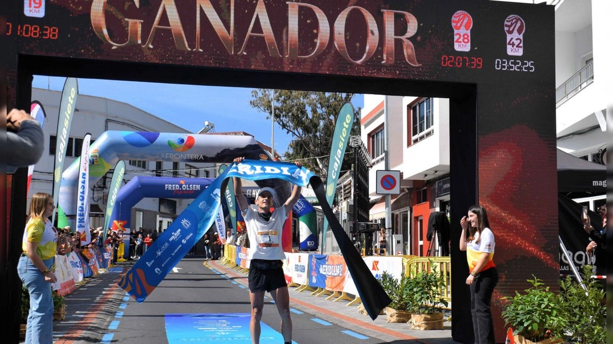 Resultados y récords destacados de la 18ª Maratón del Meridiano 2026 en El Hierro: ganadores Mario Olmedo y Aida Campos en 42 km, Kilómetro Vertical y más