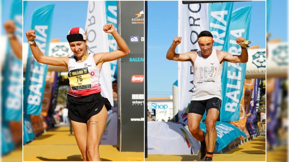 Victoria de Paula López y Enric Pons en la Trail dels Fars de Menorca 2024: 46KM de Pura Emoción