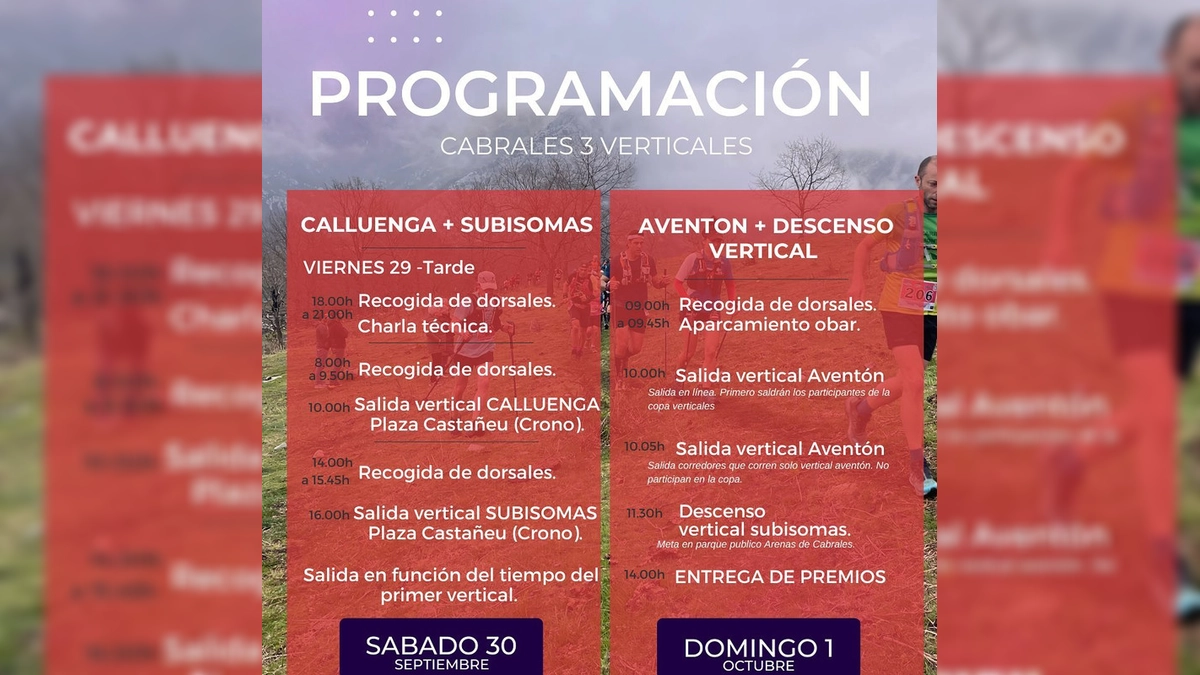 Cabrales 3 Verticales 2023: Participa en el emocionante evento de trail el 30 de septiembre en Las Arenas, Asturias